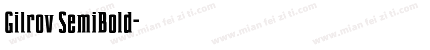 Gilrov SemiBold字体转换